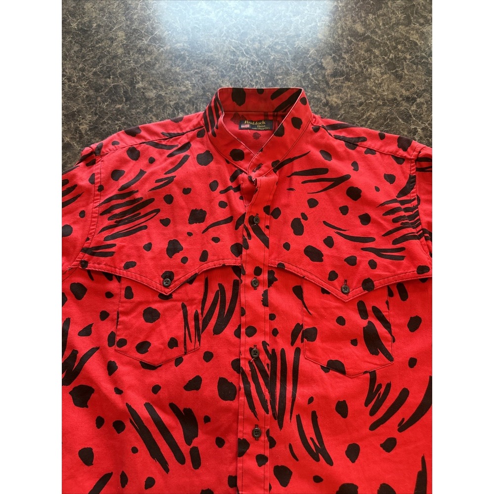 Vintage Ruddock Bros Western Shirt Size XL Rockabilly Cowboy Rodeo Wear